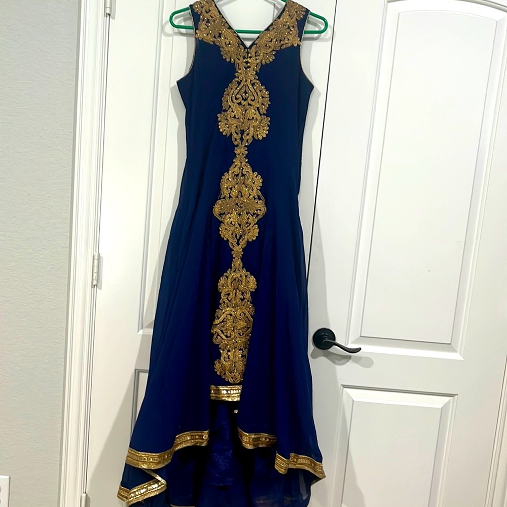 India. High low gown